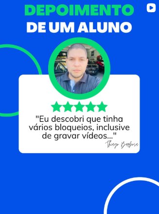 Depoimento escrito de Thiago: descobri vários bloqueios